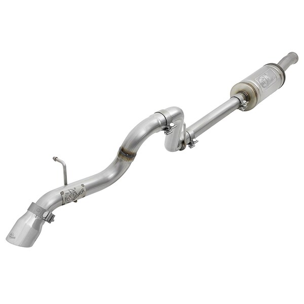 Afe Stainless Steel, With 14 Inch Muffler, 2.5 Inch Pipe Diameter, Single Exhaust With Single Exit, 49-48075-P - main